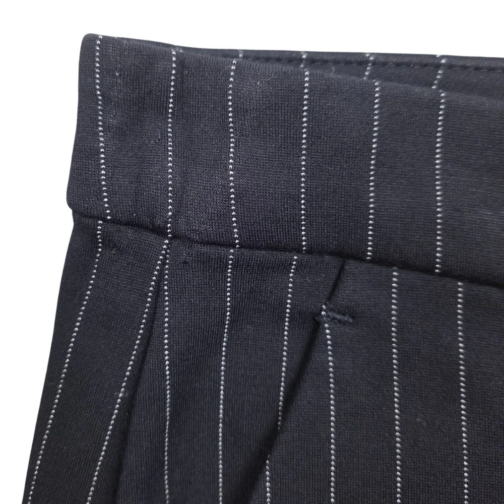Liverpool Kelsey Knit Trouser Womens 14 Super Stretch Ponte Ankle Black Striped